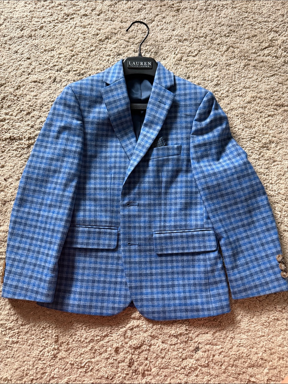 Lauren Ralph Lauren Blue Plaid Sport Coat